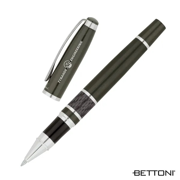 Rollerball pen with cap-off design, brass cap and barrel, chrome clip... from ASI 67866 Logomark/Valumark