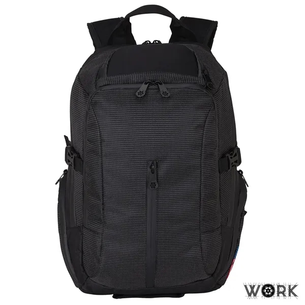 7.25" x 18.5" x 11" Work Pro II laptop backpack with... from ASI 67866 Logomark/Valumark