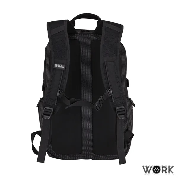 7.25" x 18.5" x 11" Work Pro II laptop backpack with... from ASI 67866 Logomark/Valumark