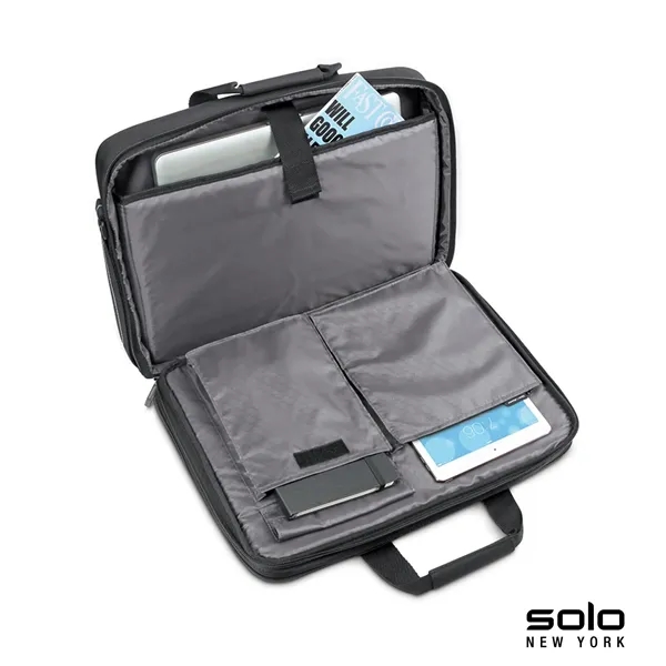 4.5" x 12.75" x 16.5" Solo Empire briefcase; includes 17" laptop... from ASI 67866 Logomark/Valumark
