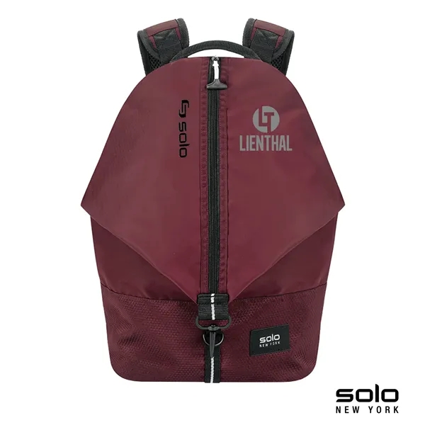 6" x 17" x 10.5" Solo Peak backpack with padded compartment... from ASI 67866 Logomark/Valumark