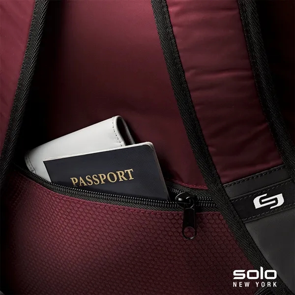 6" x 17" x 10.5" Solo Peak backpack with padded compartment... from ASI 67866 Logomark/Valumark