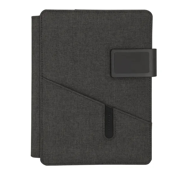 1.06" x 8.75" x 7" leatherette padfolio with spiral bound 50-page... from ASI 67866 Logomark/Valumark