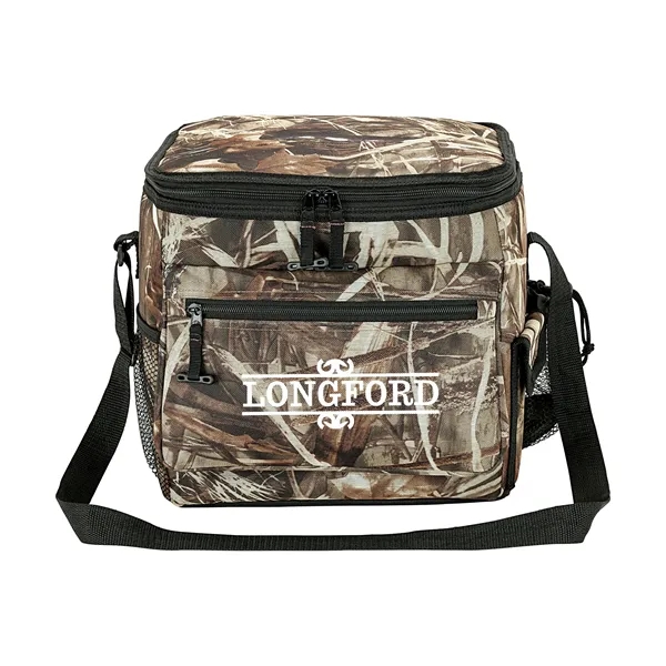 8.5" x 11.5" x 11" Huntington 24-can camo cooler with heat-sealed... from ASI 67866 Logomark/Valumark / Valumark™