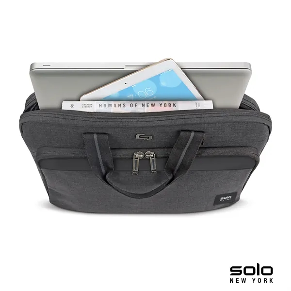 3" x 11.5" x 16" Solo Astor slim brief with padded... from ASI 67866 Logomark/Valumark
