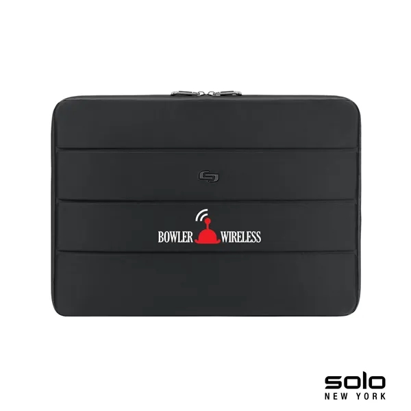 Laptop sleeve made with neoprene with a fleece lining and fits... from ASI 67866 Logomark/Valumark