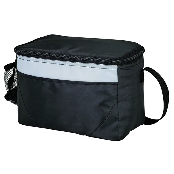 Lunch bag and cooler with 6-can zipper compartment, side mesh pocket,... from ASI 67866 Logomark/Valumark