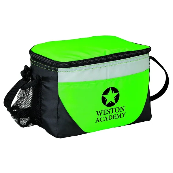 Lunch bag and cooler with 6-can zipper compartment, side mesh pocket,... from ASI 67866 Logomark/Valumark