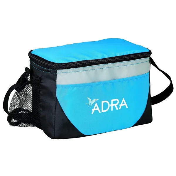 Lunch bag and cooler with 6-can zipper compartment, side mesh pocket,... from ASI 67866 Logomark/Valumark