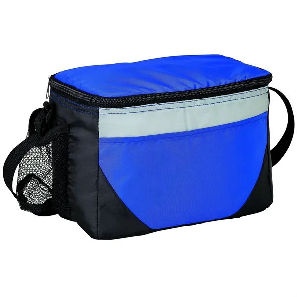 Lunch bag and cooler with 6-can zipper compartment, side mesh pocket,... from ASI 67866 Logomark/Valumark