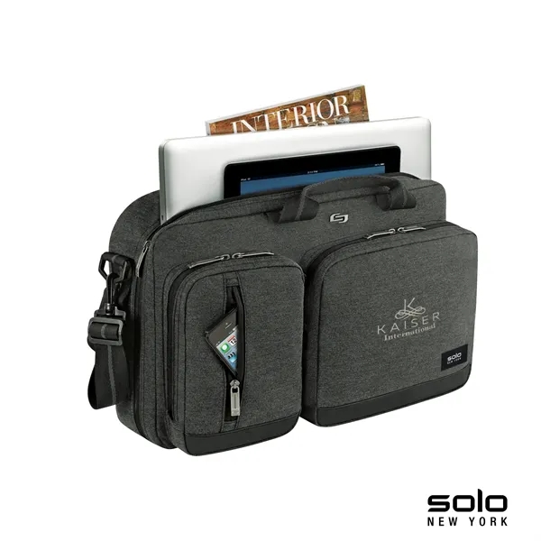 4" x 12" x 16.5" Solo Duane hybrid briefcase/backpack; includes removable/adjustable... from ASI 67866 Logomark/Valumark
