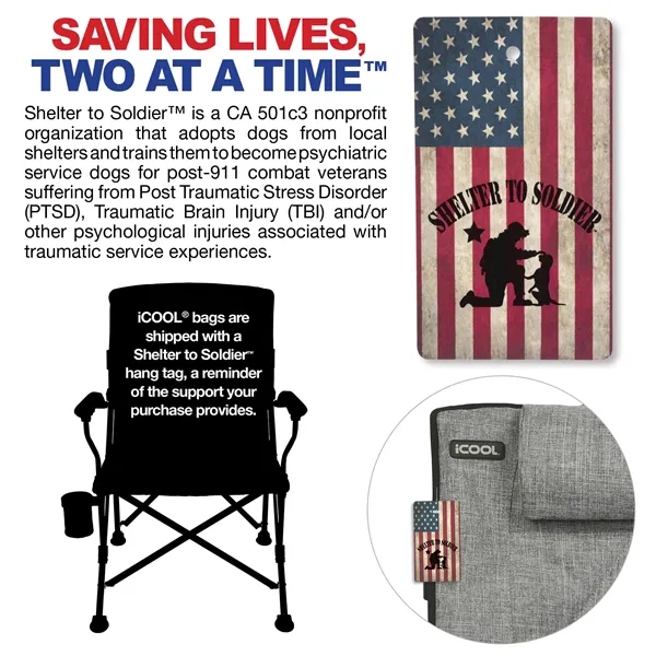 iCOOL® Twin Peaks Portable Camping Chair... from ASI 67866 Logomark/Valumark