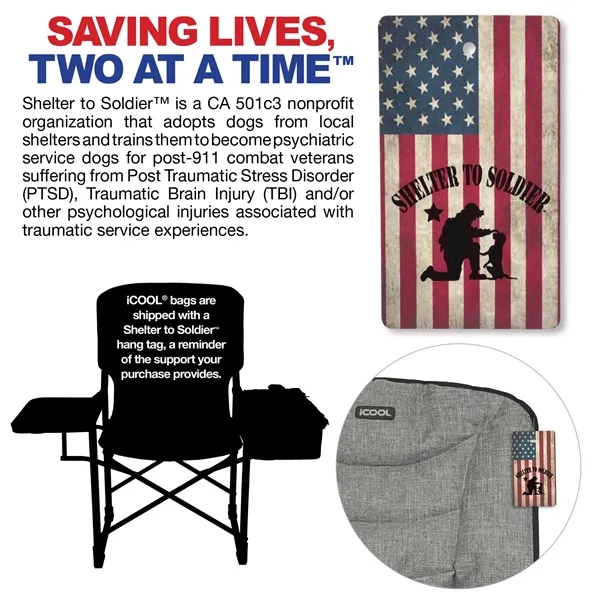 iCOOL® Twin Peaks Deluxe Camping Chair With 18-Can Cooler... from ASI 67866 Logomark/Valumark