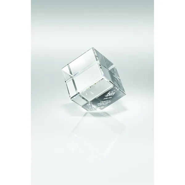4" x 4" x 4" Canto II crystal corner block award.... from ASI 67866 Logomark/Valumark