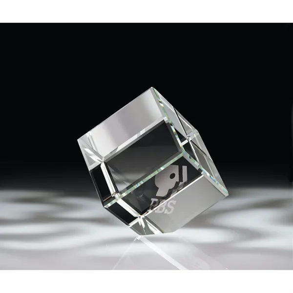 4" x 4" x 4" Canto II crystal corner block award.... from ASI 67866 Logomark/Valumark