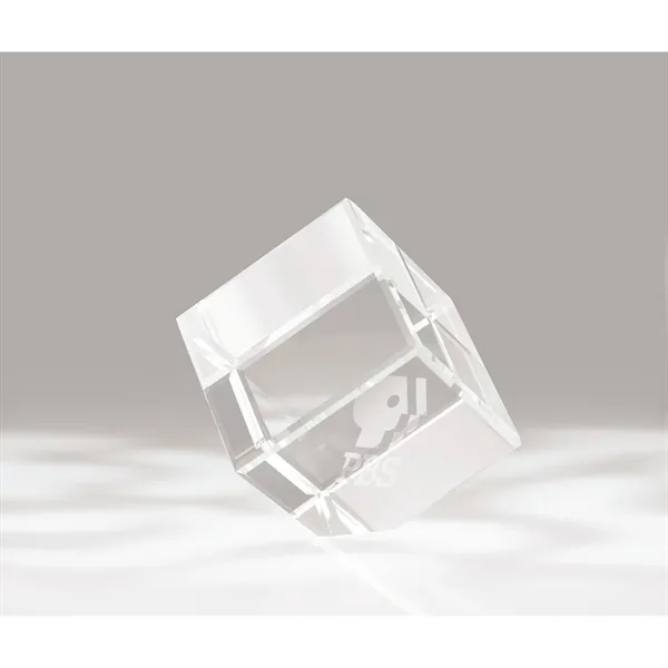4" x 4" x 4" Canto II crystal corner block award.... from ASI 67866 Logomark/Valumark