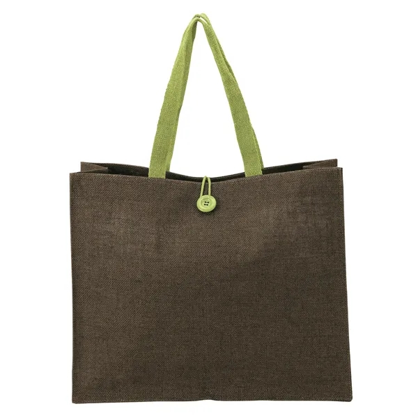 6" x 14" x 16.5" natural jute tote; includes 5" x... from ASI 67866 Logomark/Valumark