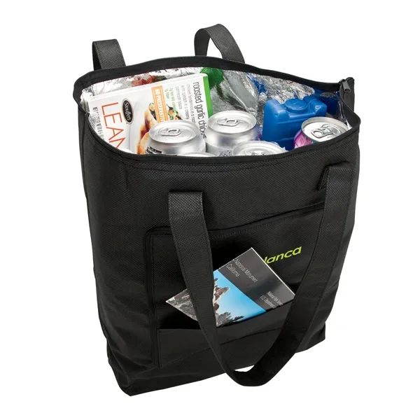 5.25" x 15.5" x 12" folding cooler tote; includes 24" handles... from ASI 67866 Logomark/Valumark / Valumark™