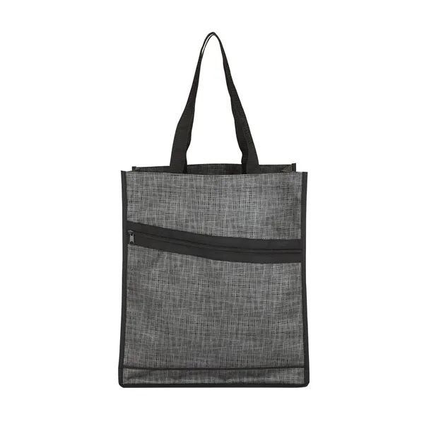 4" x 16" x 13.5" tote with black and grey print;... from ASI 67866 Logomark/Valumark / Valumark™