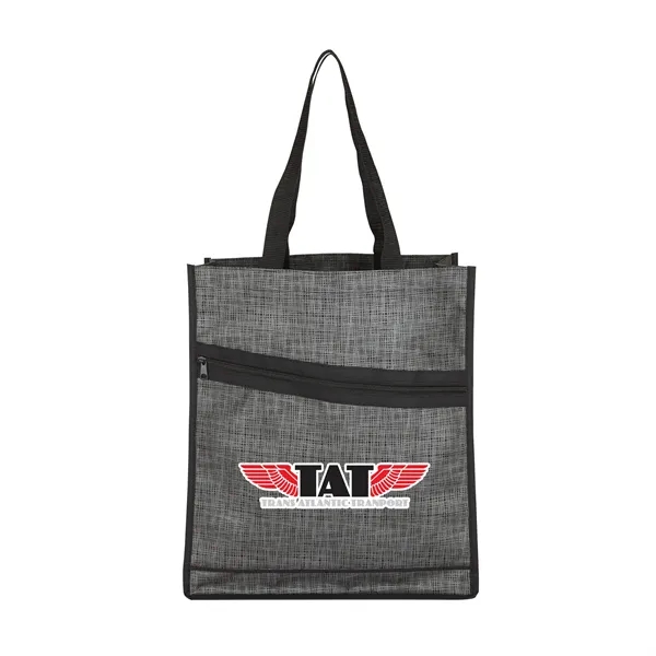 4" x 16" x 13.5" tote with black and grey print;... from ASI 67866 Logomark/Valumark / Valumark™