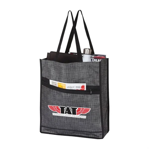 4" x 16" x 13.5" tote with black and grey print;... from ASI 67866 Logomark/Valumark / Valumark™