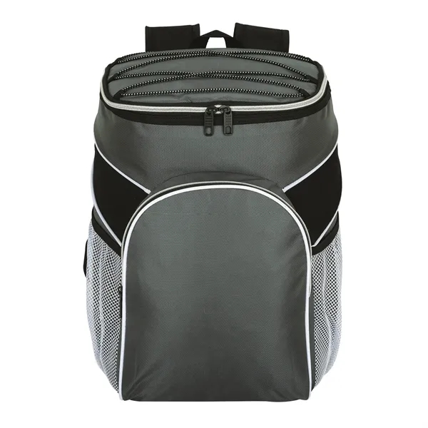 Backpack cooler made with polyester and PEVA lining; has 30-can capacity.... from ASI 67866 Logomark/Valumark