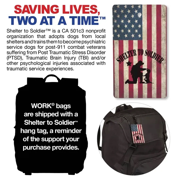 7" x 20" x 12" Work Outdoor backpack with laptop/tablet pockets,... from ASI 67866 Logomark/Valumark