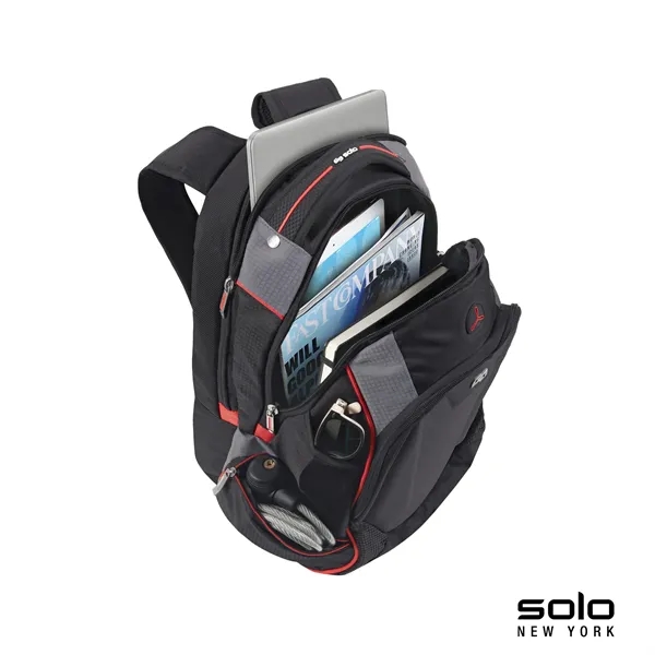 8" x 19" x 12.5" backpack with padded tablet/E-reader pocket and... from ASI 67866 Logomark/Valumark