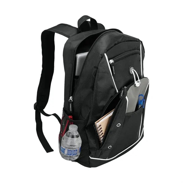 5.5" x 17.5" x 11.5" backpack that includes 15" padded laptop... from ASI 67866 Logomark/Valumark