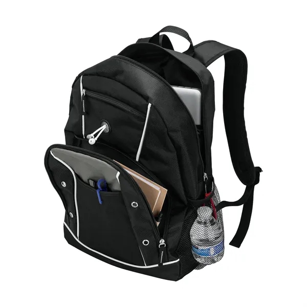 5.5" x 17.5" x 11.5" backpack that includes 15" padded laptop... from ASI 67866 Logomark/Valumark