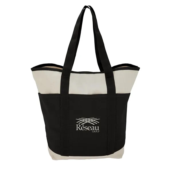 5.5" x 15" x 11" natural cotton canvas tote bag with... from ASI 67866 Logomark/Valumark