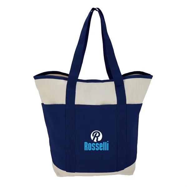 5.5" x 15" x 11" natural cotton canvas tote bag with... from ASI 67866 Logomark/Valumark