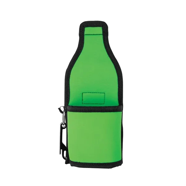 Neoprene can and bottle holster; includes bottle opener keyring with can... from ASI 67866 Logomark/Valumark / Valumark™