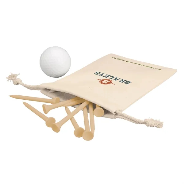 20-piece Solvang wooden golf tee set in 8 oz. cotton drawstring... from ASI 67866 Logomark/Valumark