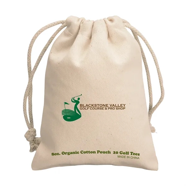 20-piece Solvang wooden golf tee set in 8 oz. cotton drawstring... from ASI 67866 Logomark/Valumark