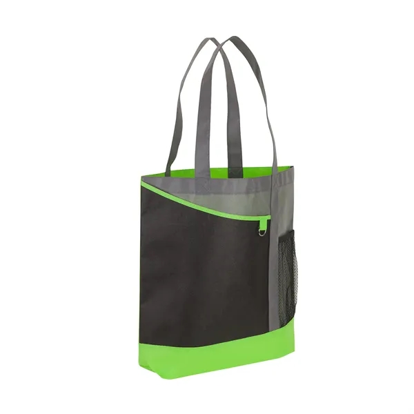 4" x 14.5" x 15.75" tri-toned tote bag; includes front pocket,... from ASI 67866 Logomark/Valumark / Valumark™