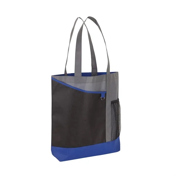 4" x 14.5" x 15.75" tri-toned tote bag; includes front pocket,... from ASI 67866 Logomark/Valumark / Valumark™