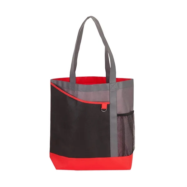4" x 14.5" x 15.75" tri-toned tote bag; includes front pocket,... from ASI 67866 Logomark/Valumark / Valumark™