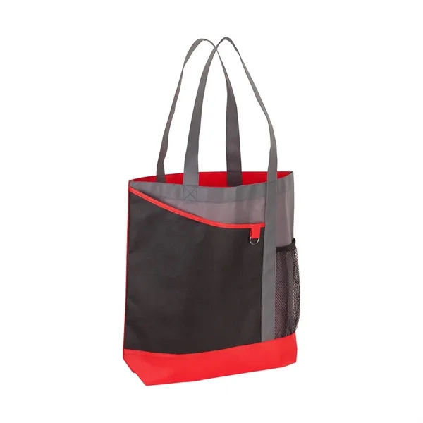 4" x 14.5" x 15.75" tri-toned tote bag; includes front pocket,... from ASI 67866 Logomark/Valumark / Valumark™