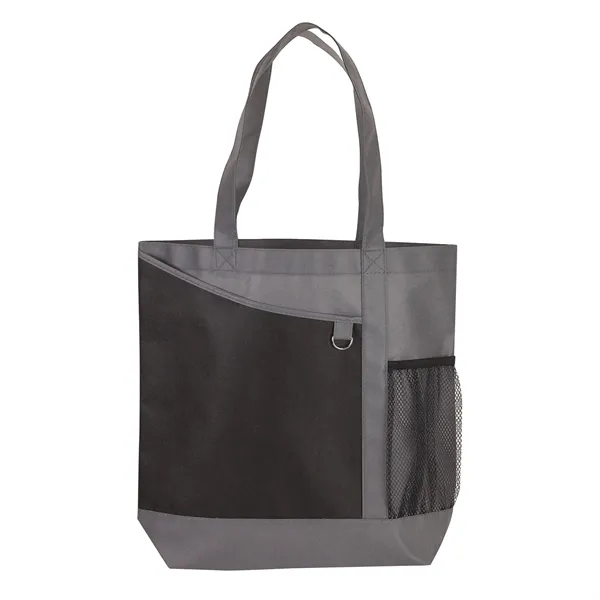4" x 14.5" x 15.75" tri-toned tote bag; includes front pocket,... from ASI 67866 Logomark/Valumark / Valumark™