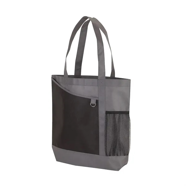 4" x 14.5" x 15.75" tri-toned tote bag; includes front pocket,... from ASI 67866 Logomark/Valumark / Valumark™