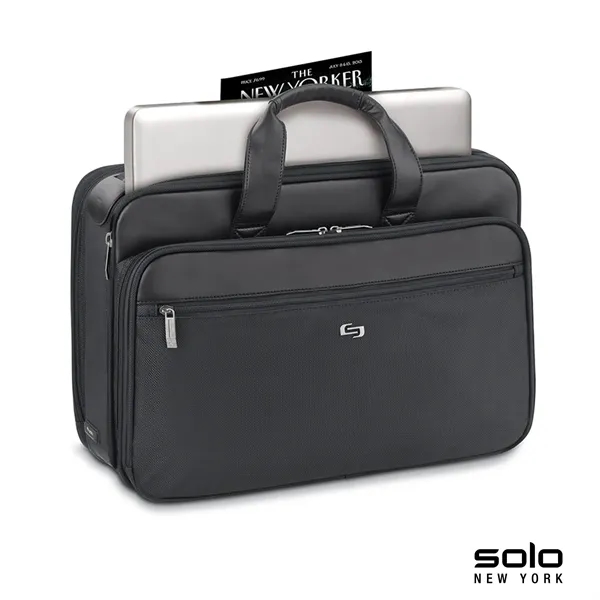 5.5" x 12" x 17.5" Solo Paramount Retractable Strap briefcase with... from ASI 67866 Logomark/Valumark
