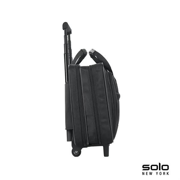 5.5" x 15" x 16" Solo® leather rolling trolley case with... from ASI 67866 Logomark/Valumark