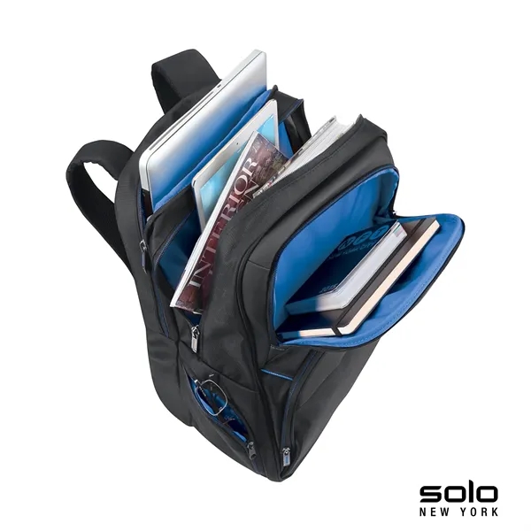 7" x 17.5" x 11.75" leatherette backpack; includes tablet/eReader pocket and... from ASI 67866 Logomark/Valumark