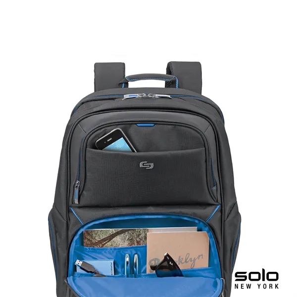 7" x 17.5" x 11.75" leatherette backpack; includes tablet/eReader pocket and... from ASI 67866 Logomark/Valumark