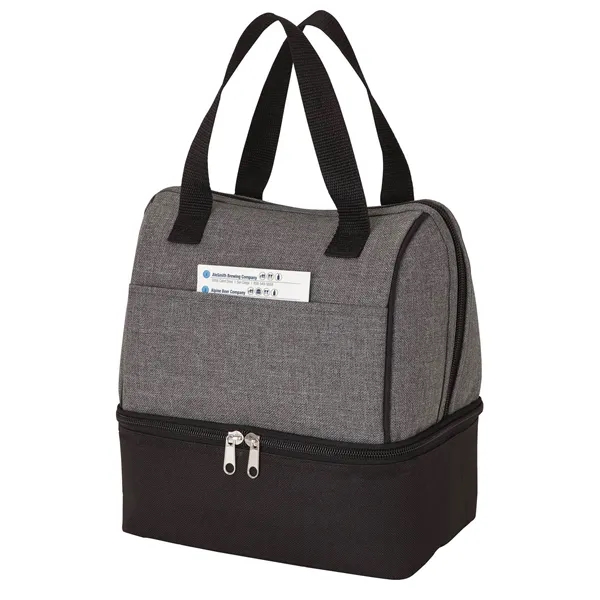 Lunch sack and cooler; made with polyester and has PEVA lining... from ASI 67866 Logomark/Valumark