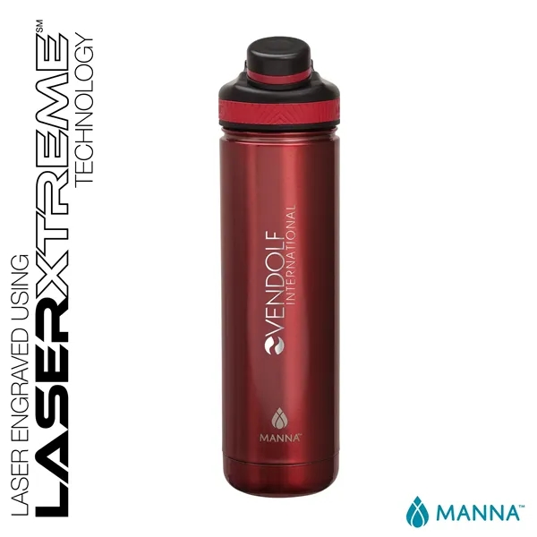3.62  x 11.25" x 3" Manna™ 26-ounce double wall stainless... from ASI 67866 Logomark/Valumark