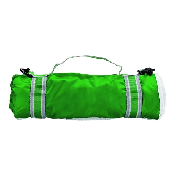 0.25" x 57" x 48" picnic blanket; made with fleece and... from ASI 67866 Logomark/Valumark
