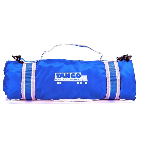 0.25" x 57" x 48" picnic blanket; made with fleece and... from ASI 67866 Logomark/Valumark