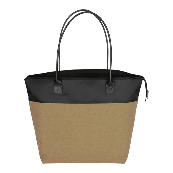 6.75" x 13" x 12.5" two-toned polyester tote bag; includes 24"... from ASI 67866 Logomark/Valumark
